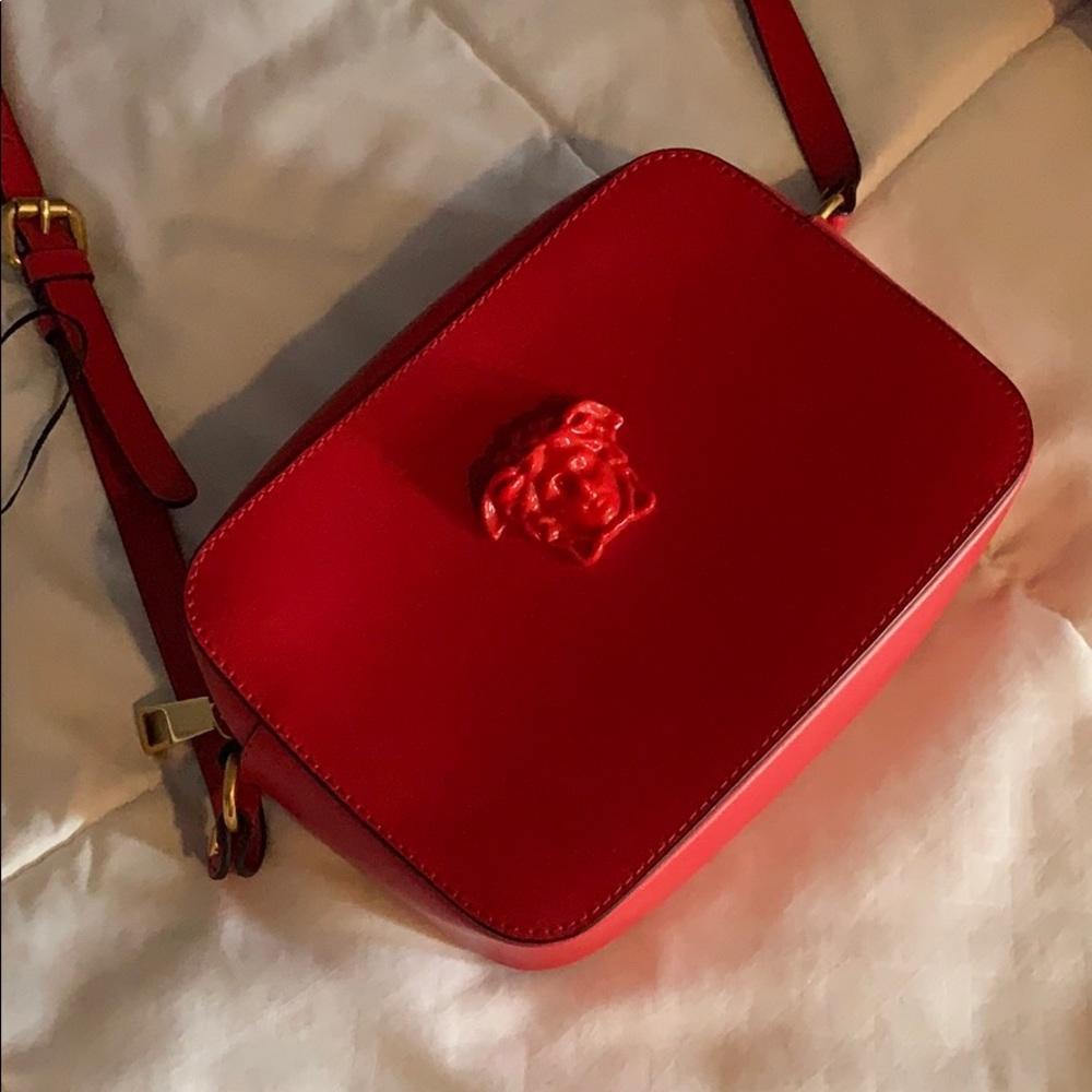 Versace Palazzo Calf Leather Shoulder Bag